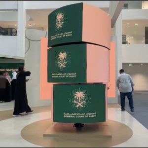 3-Layer Rotating Branding Pillar