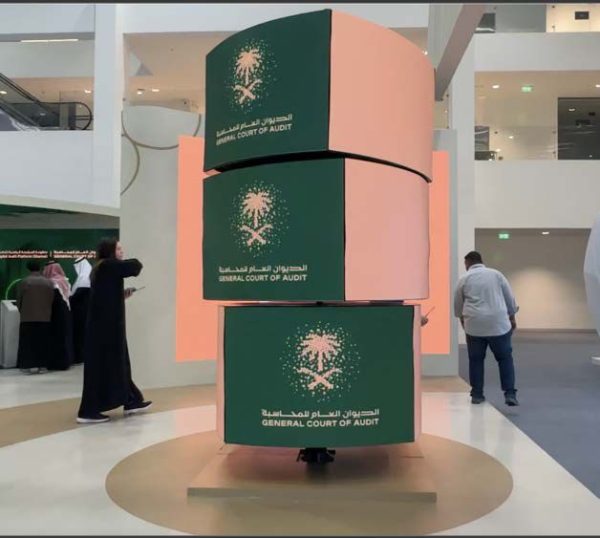 3-Layer Rotating Branding Pillar